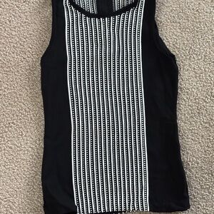 Elegant Black and White Striped Women's Tank Top